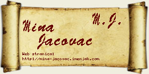 Mina Jačovac vizit kartica